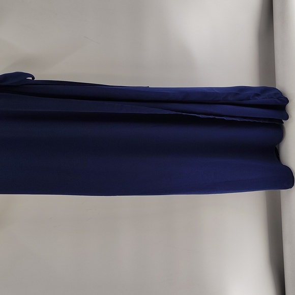 Standards and Practices Navy Blue Size Small Wrap Dress Flowy Short Sleeve - Picture 4 of 11